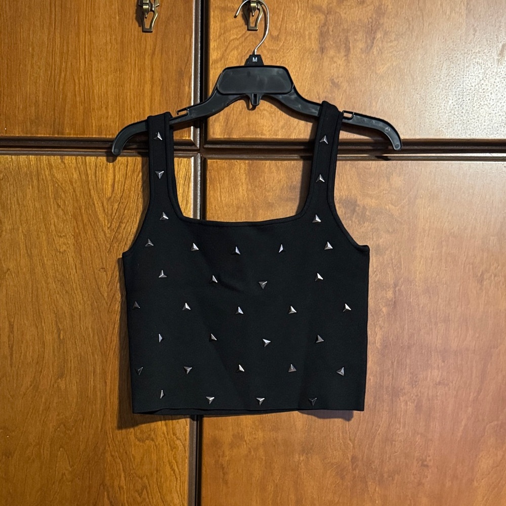 Zara Black studded  Top